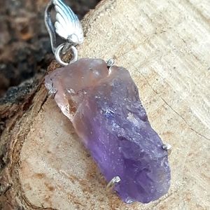 Natural Rough Ametrine Sterling Silver Pendant